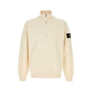 Stone Island Men Ivory Cotton Sweatshirt